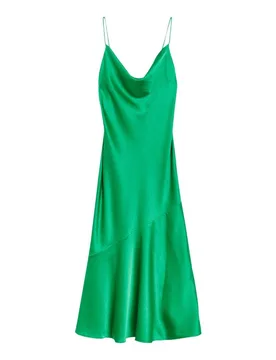 Women's Tunca Strappy Cowl Neck Regular Fit Midi Dress in Bright Green Size: 8 - Bright Green - Size: 8 - Ted baker - FashionsVida