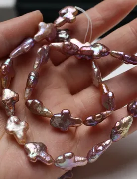 A Grade 12x16mm Cross Shaped Purple Baroque Natural Freshwater Pearl Beads For Women DIY Necklace Bracelet Jewelry Making Gifts - Aliexpress - FashionsVida