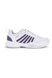 Scarpe da tennis bianche con inserti viola Court Express 2 Clay 40