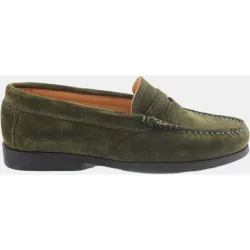 Mocasín de mujer en piel serraje con antifaz
