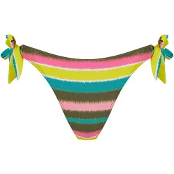 Braga de bikini atada a los lados y estampado con lurex