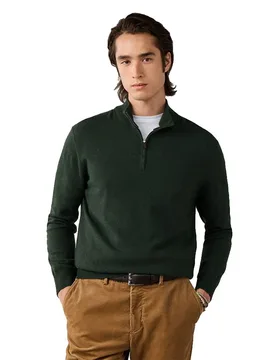 Pull à Demi-zip Hm7000243 Vintage Green M - Hackett - FashionsVida