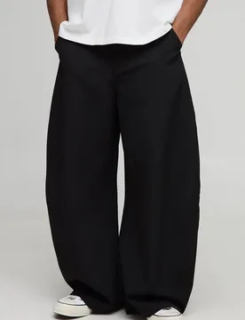 Herren Extreme Balloon Twill Hose mit Nieten-Details Black Größe XL - boohooMAN - FashionsVida