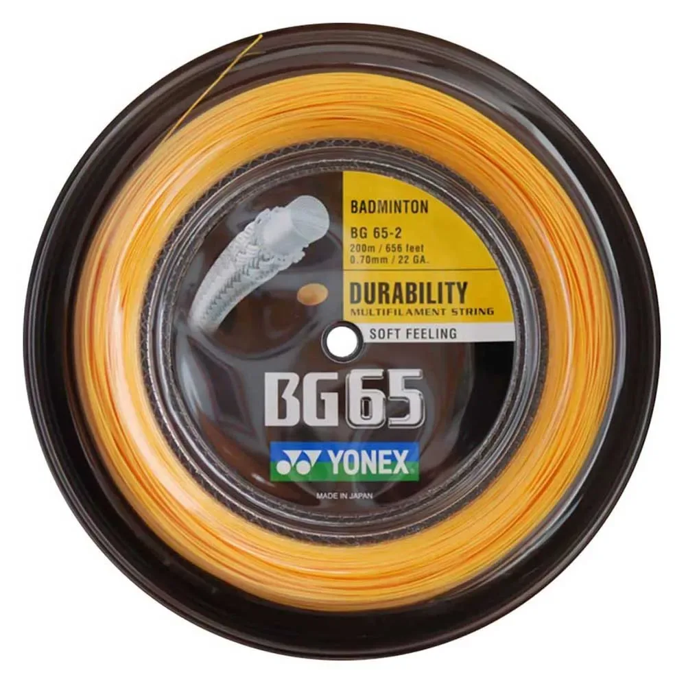 Bg 65 200 M Badminton Reel String Orange 0.70 mm - Yonex - FashionsVida