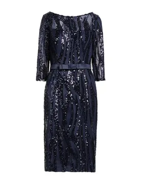 Midi-Kleid Damen Marineblau 38 Damen - ATELIER LEGORA - FashionsVida