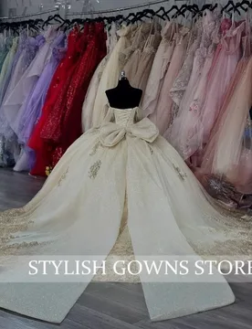 Exquisite Quinceanera Dresses Appliques Diamond Large Bow Off the Shoulder Vestidos De 15 Quinceanera Customised - Aliexpress - FashionsVida