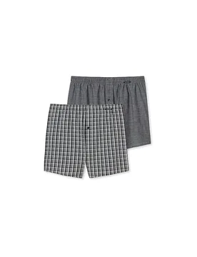 Boxer da uomo confezione da 2 nero grigio S - Schiesser - FashionsVida