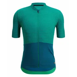 Maglia A Maniche Corte Colore Riga Green