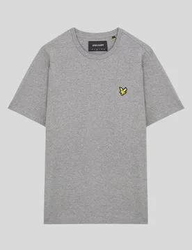Men's Plus Size Cotton Crew Neck T-Shirt in Grey - Lyle & Scott - FashionsVida