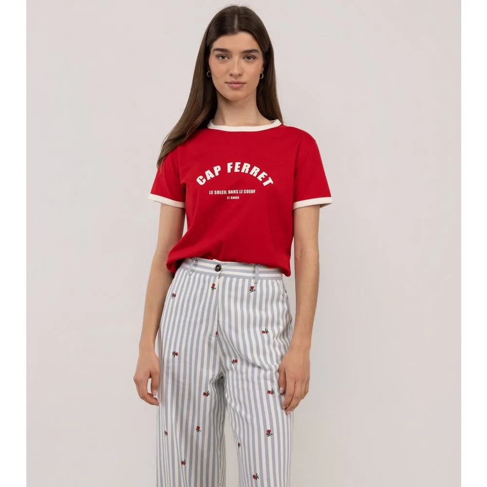 Camiseta de mujer de estampado de algodón - El Ganso - FashionsVida