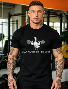 Silly Goose Lifting Club Shirt Funny Gym Workout Tee Fitness Humor Top for Gym Lovers Weightlifting Pump Cover Men Clothing Tees - Aliexpress - FashionsVida