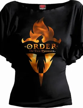 T-Shirt - Der Orden des Phönix - S bis L - für Damen - Größe L - schwarz - Lizenzierter Fanartikel - Frauen - female - Harry Potter - FashionsVida