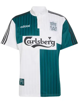 Liverpool FC Away Jersey 95 - T-Shirt-kurzarm - weiss / grün - Herren - Size: S - Adidas - FashionsVida