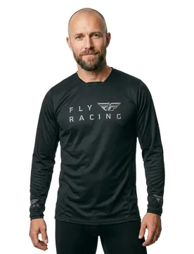 Maglietta A Maniche Lunghe Radium Black / Grey - FLY Racing - FashionsVida