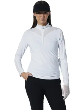 Polo Melrose 1/2-Zip, langarm, weiss l - Daily Sports - FashionsVida