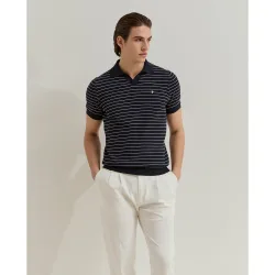 Polo de rayas de hombre en punto de algodón