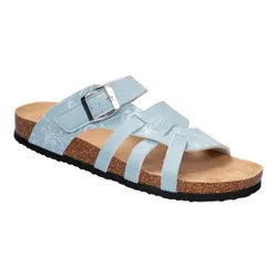 Bequem-Klettpantolette "Iris" blau 38 Damen