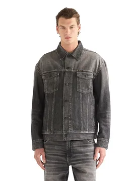 Veste En Jean Anti Fit Trucker Smoky Granite S - Wrangler - FashionsVida