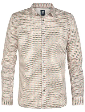 Camicia A Maniche Lunghe M-1060-sil05 Chalk White 3XL - Petrol industries - FashionsVida