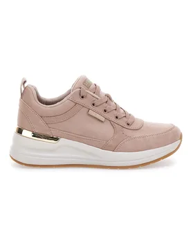 Sneakers rosa nude con zeppa e dettagli metallici Billion 2 Prissy N Plush 37 - Skechers - FashionsVida