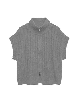 VMBANG RIB SL HIGHNECK ZIPPER VEST female - XS - FashionsVida