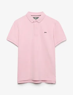 Superdry Herren Classic Pique Poloshirt mit Lockerer Passform Pink - Größe: L - 49.99 - FashionsVida