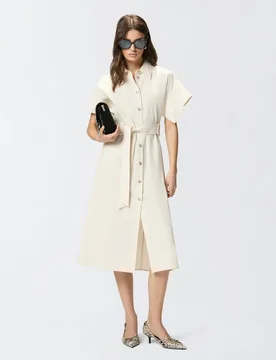 ALESHA ABITO COTONE FLUIDO SS26 - PINKO - FashionsVida