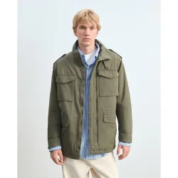 Cazadora hombre militar bolsillos