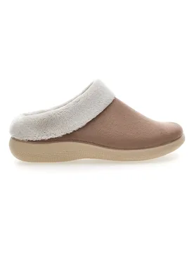 Pantofole marroni con bordo in pelo SE350 39 - DOREA - FashionsVida