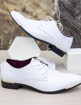 Zapatos Derby Premium para Hombre, Zapatos, Elegantes, Brillantes, con Cordones, Cómodos, de Negocios, Zapatos Formales, Zapatos de Vestir, Zapatos d - Shein - FashionsVida