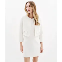 Chaqueta de mujer estilo corto con bolsillos italiano
