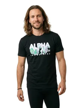 Industries T-shirt à Manches Courtes Nebula Black XL - ALPHA - FashionsVida