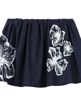 Falda acampanada con estampado floral de algodón - Maje - FashionsVida