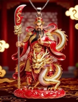 Double Sided Carved God of Wealth Pendant Necklace Red Robe Exquisite Sculpture Amulet Jewelry Meaningful Gift For Men Boyfriend - Aliexpress - FashionsVida