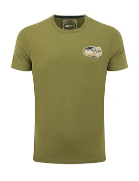 Weird Fish Coarse Fishing Back Print Graphic T-Shirt Size 3XL - men men all-mens men tshirts men tshirts graphic new-arrivals all new-arrivals mens - Olive Moss - FashionsVida