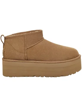 Bottines à plateforme - W Classic Ultra Mini Platform Chestnut en Laine - Taille 41 - Marron - Ugg - FashionsVida