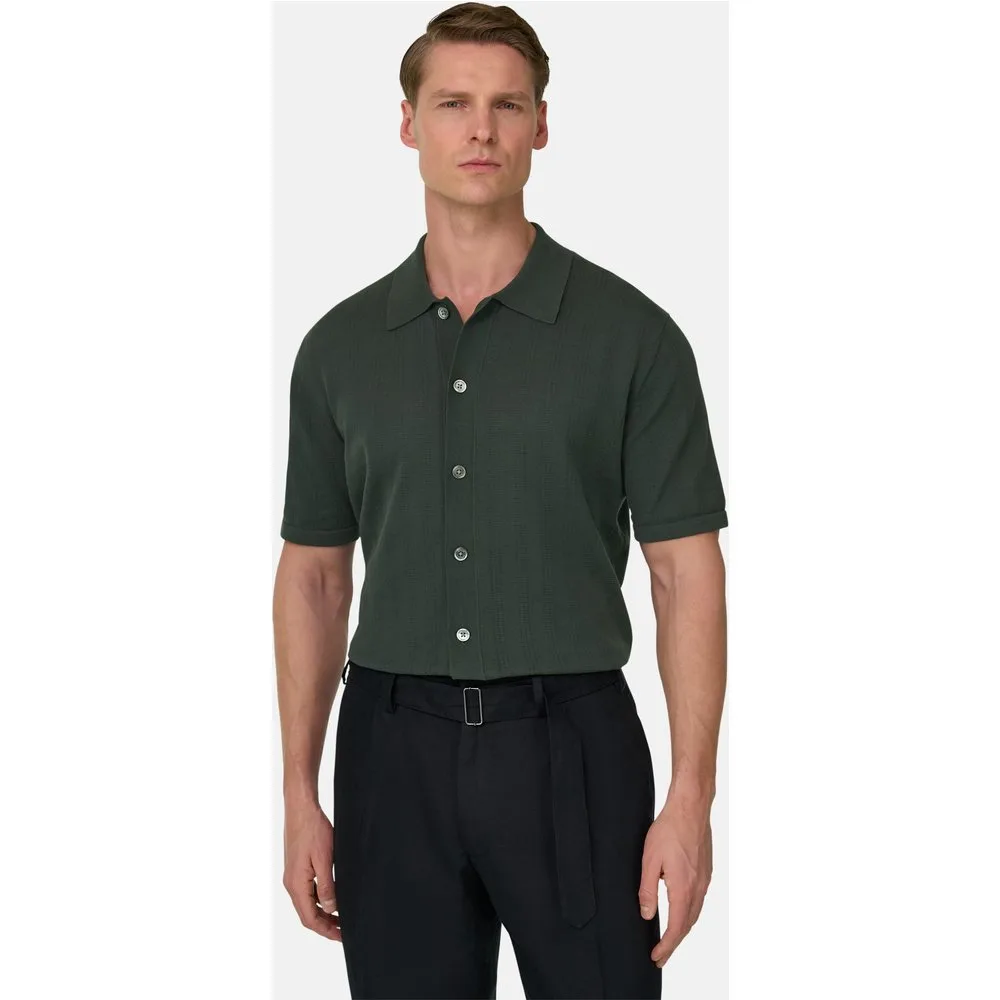 Camiseta de punto 100 % algodón orgánico - Boggi Milano - FashionsVida