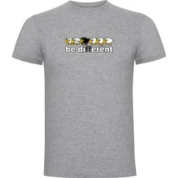 Be Different Fish Short Sleeve T-shirt Heather Grey L Men