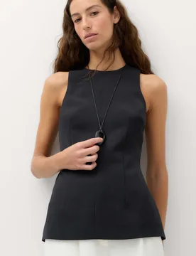 M&S Waisted Shell Top Black female - M&S - FashionsVida