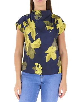 Blusa in fantasia BLU NAVY XS - Rinascimento - FashionsVida