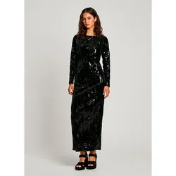 Vestito Lungo A Maniche Lunghe Anastasia Black XS