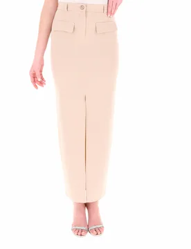 Gonna misto viscosa BEIGE XS - Rinascimento - FashionsVida