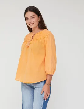Blusa de mujer tinte en prenda - October - FashionsVida