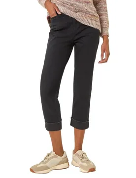 Womens Slim Leg Turn Up Stretch Jeans - Black - Size 14 Uk - Roman - FashionsVida