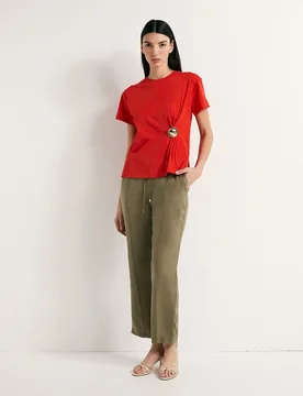 Sfera - Pantalón fluido liso - Sfera - FashionsVida