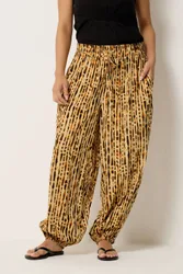 Women's Petite Tie Dye Balloon Trousers in Brown Size: 10S - Brown - Size: 10S