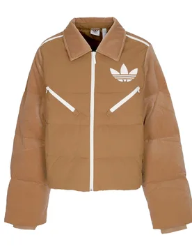 Piumino Donna Velvet Puffer Brown Desert - Adidas - FashionsVida