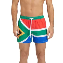 Short De Bain Elasticated Waistband Recycled Polyester Repreve South Africa Flag Green L