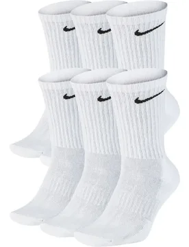 Chaussettes Crew Everyday Cushion Band 6 Paires White / Black EU 46-50 - Nike - FashionsVida