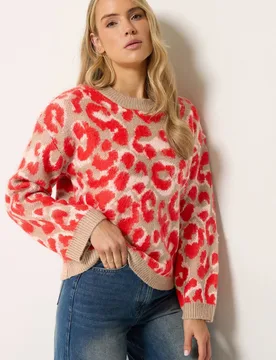 Women's Tall Knitted Jumper in Red Size: 18-20 - Red - Size: 18-20 - Long tall sally - FashionsVida